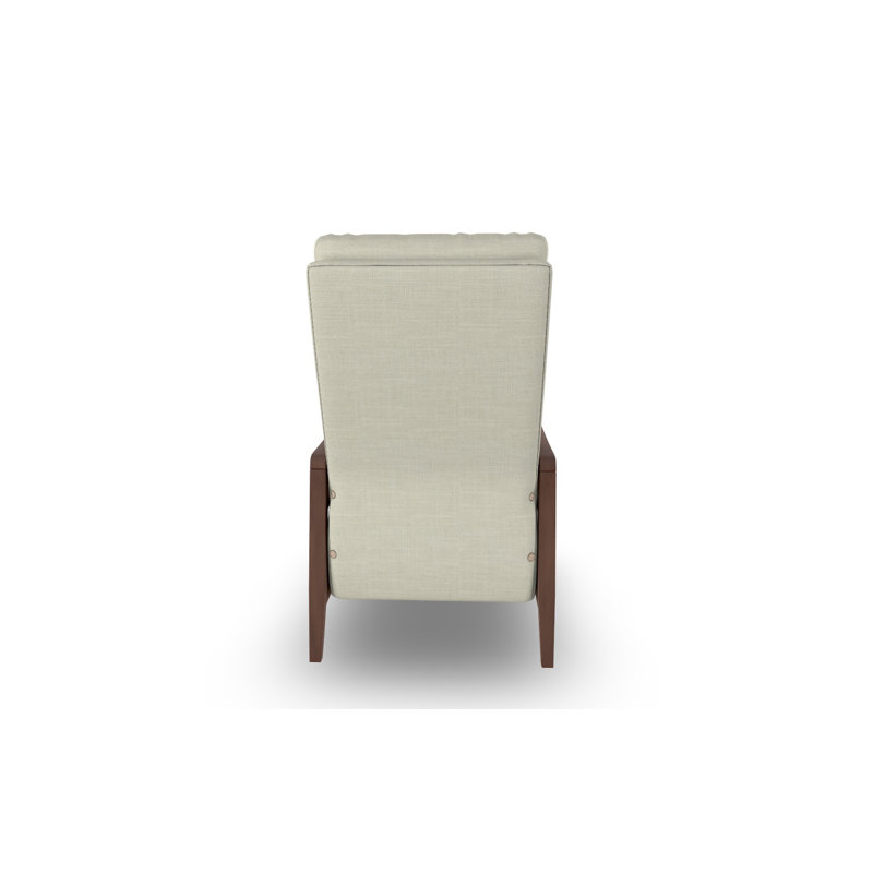 Modern High Leg Recliner, Dark Walnut, Pearl