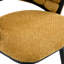 Ensemble de 2 tabourets de bar en chenille jaune avec pieds en fer noir, tabourets de comptoir modernes pour bar à domicile-1225638320