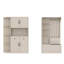 Armoire de vestibule multifonctionnelle gauche-droite (peut être utilisée séparément) avec rangement et 4 crochets, armoire de rangement / arbre d'entrée 2 en 1 pour le salon, la cuisine et le couloir, beige antique-858748214
