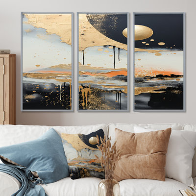 Adley - ensemble d'art mural paysage abstrait