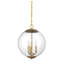 Lustre globe en laiton naturel à 3 lumières Patterson-1577483081