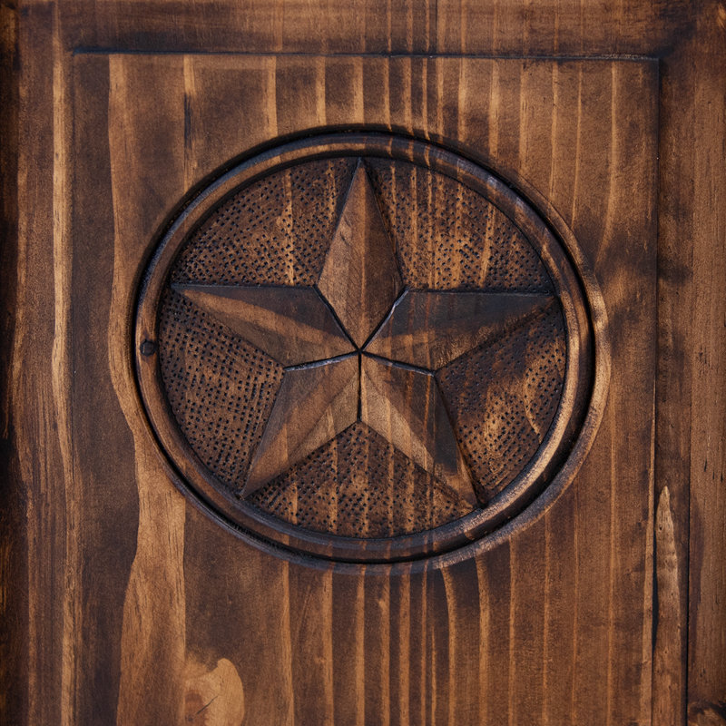 Solid Wood Bar with Stone Star