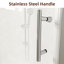 Porte de douche pivotante sans cadre 32 "- 33 3/8" x H 72 "avec verre trempé transparent 1/4" (6mm)-107925050