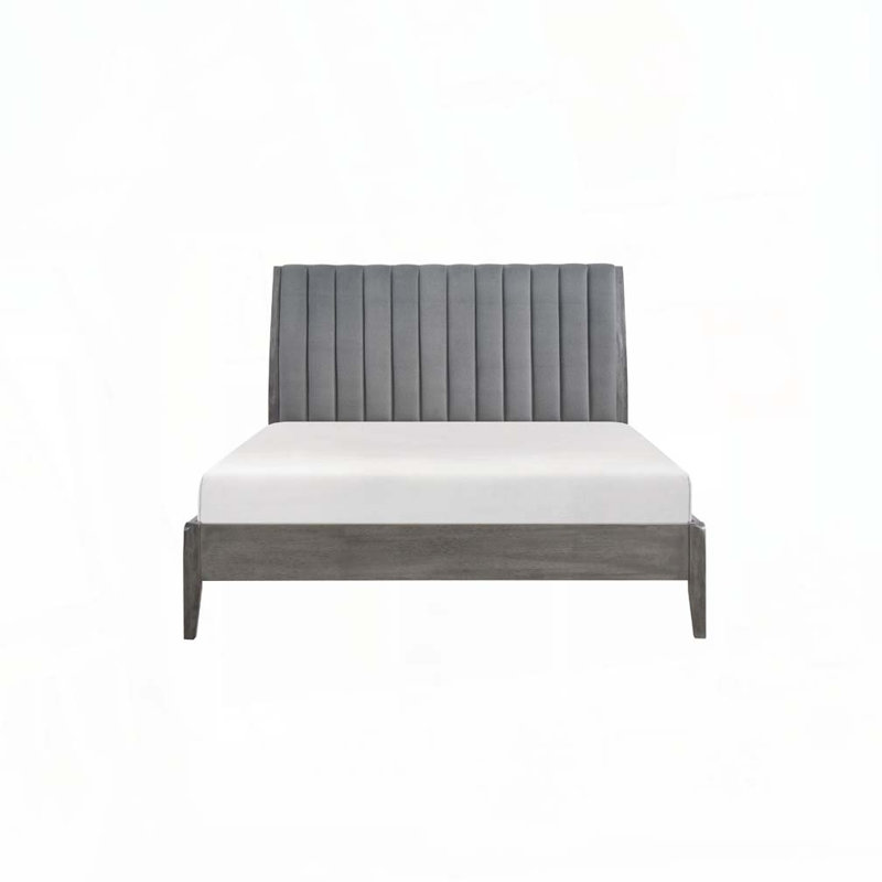 Lit tapissier en velours, Grand lit
