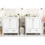 Meuble-lavabo élégant 60 po, double lavabo en céramique et armoire de rangement gracieuse, compartiments-1318276342