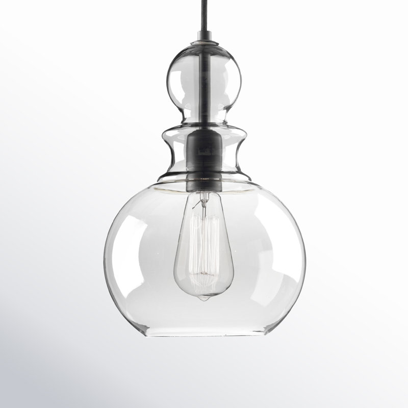 Theron 1 - Light Single Pendant, Graphite, Smoke