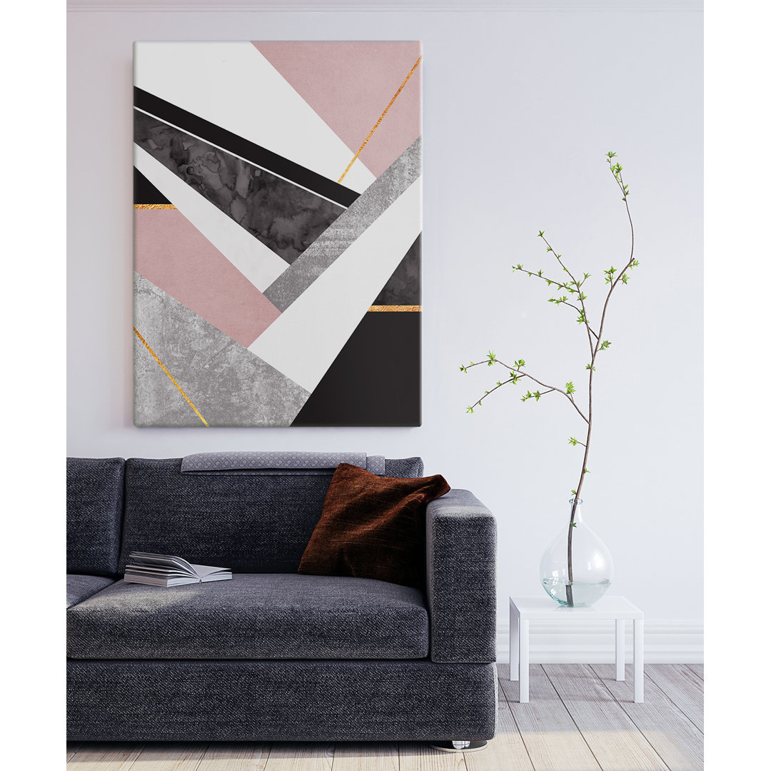 „Lines and Layers“ Kunstdruck auf Leinwand aus der Elisabeth Fredriksson-Kollektion