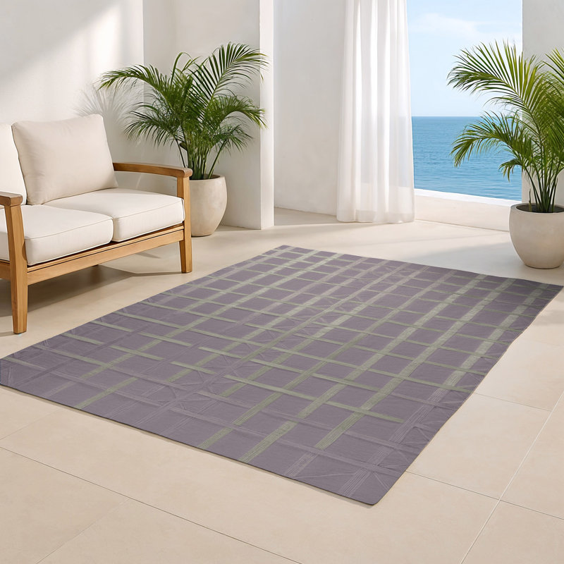 Trellis Pink Indoor and Outdoor Area Rug, Rectangle 4' x 6'
