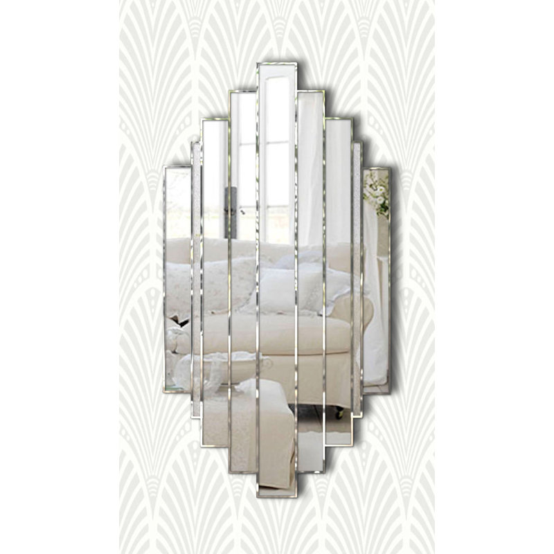 Laisha Flat Wall Mirror, Diamond Cut