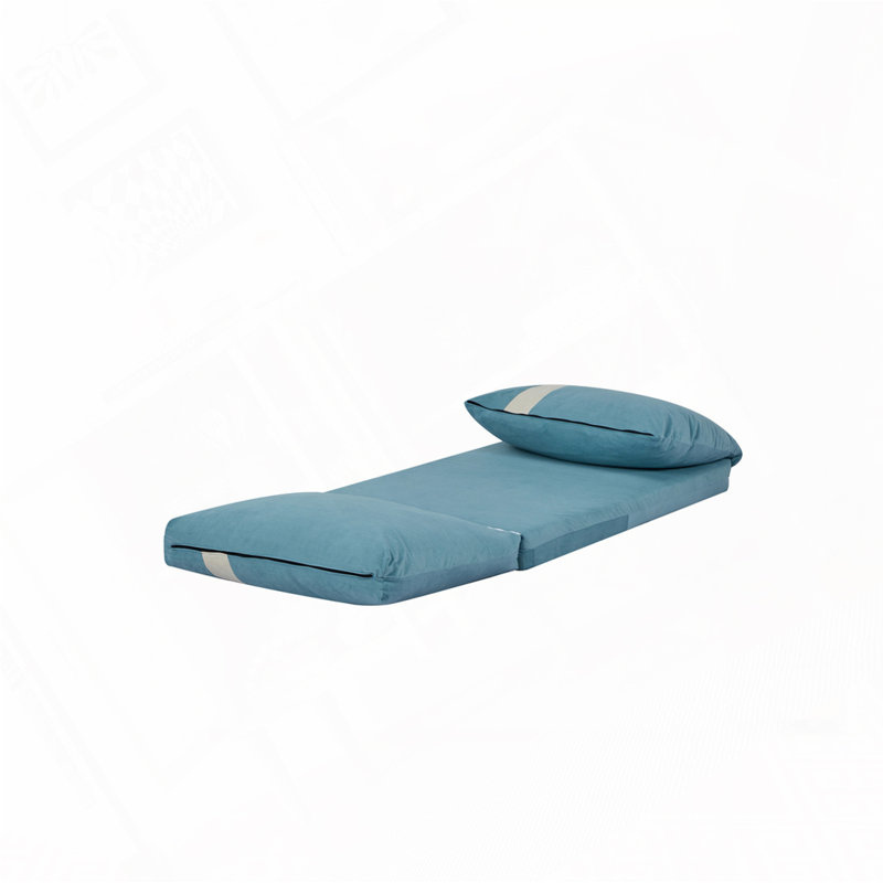 Canapé-lit en velours Corduroy, Bleu ciel