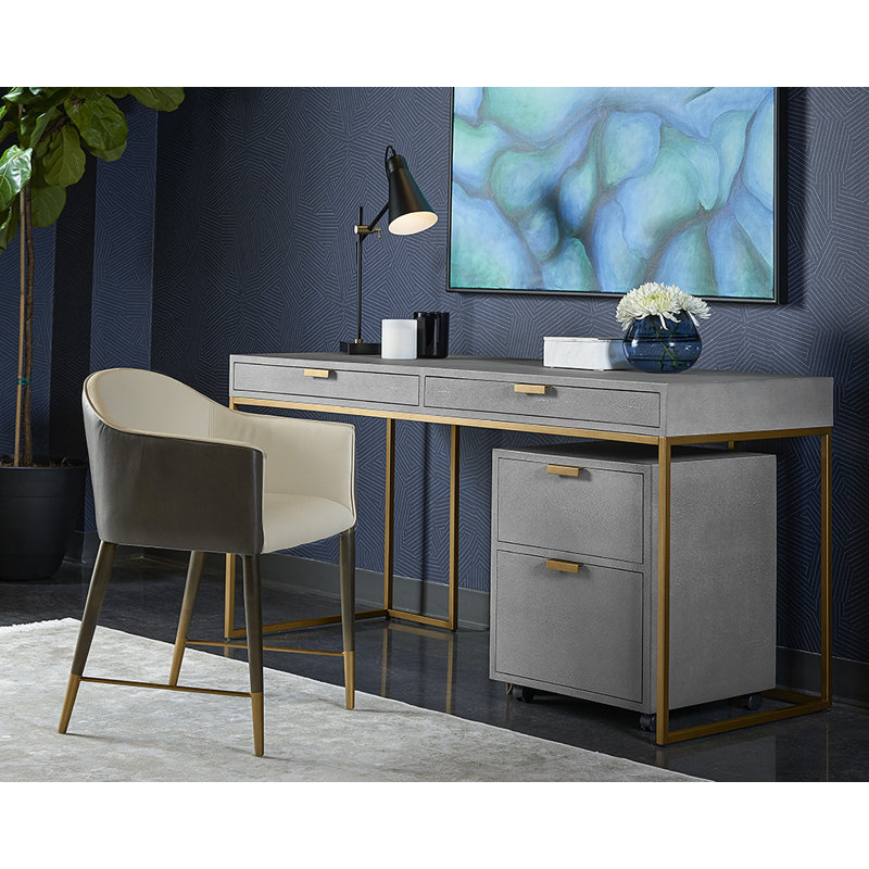 19.5'' Wide 2 -Drawer Mobile File Cabinet