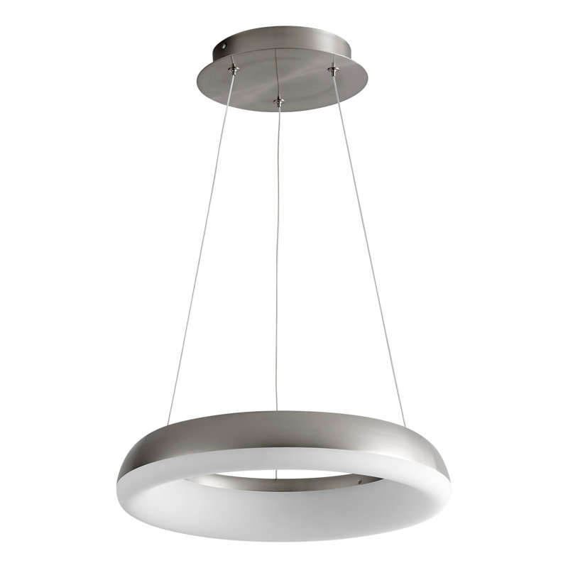 Lustre géométrique à 1 lumière DEL, H 99,25 po x l 15,75 po x P 15,75 po, Blanc