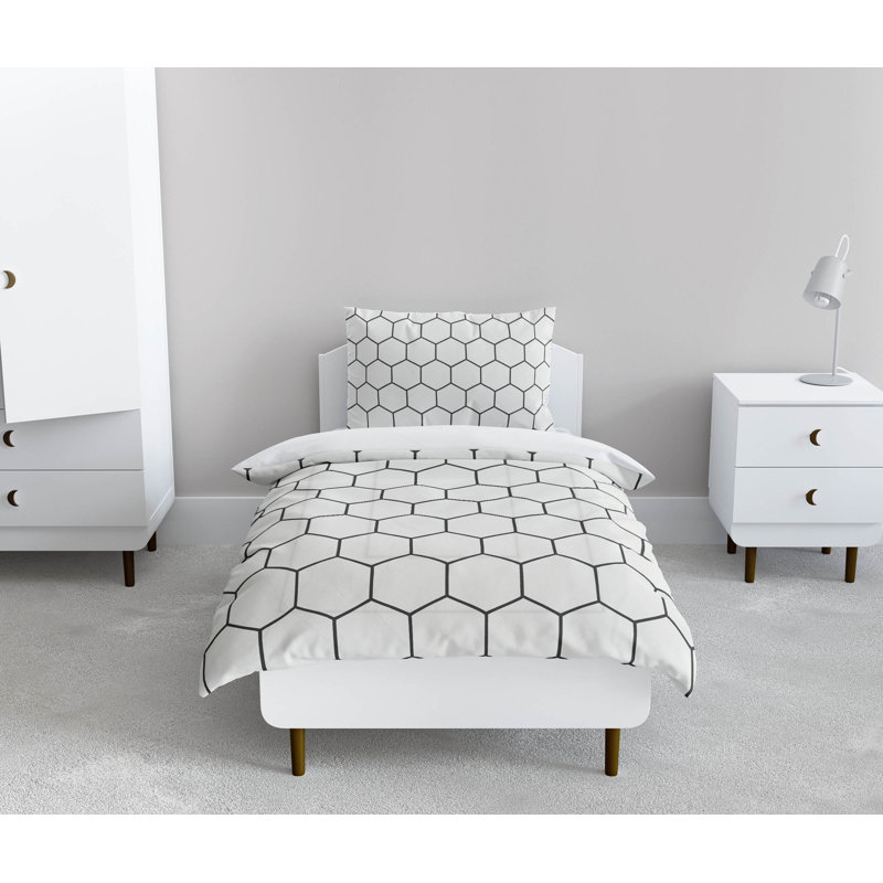 Comb Decorative Lightweight Comforter Set, Ivory