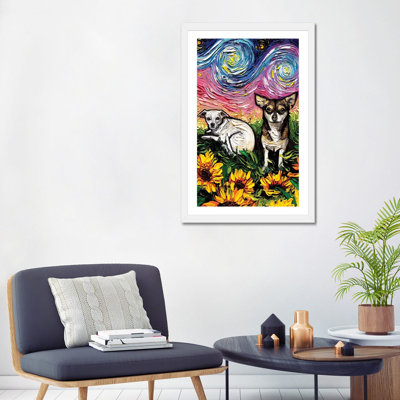 « Two Chihuahua Night » par aja Trèves, reproduction d’art