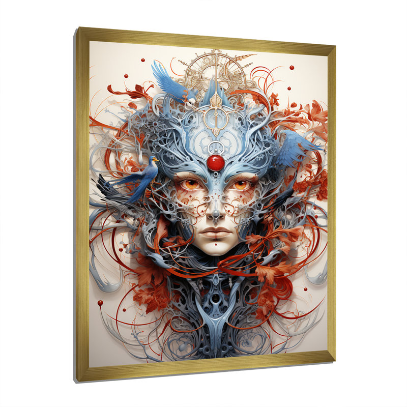 Iftekar surréalisme surréel, reproduction sur toile, Encadrement doré, H 32 po x l 24 po x P 1 po