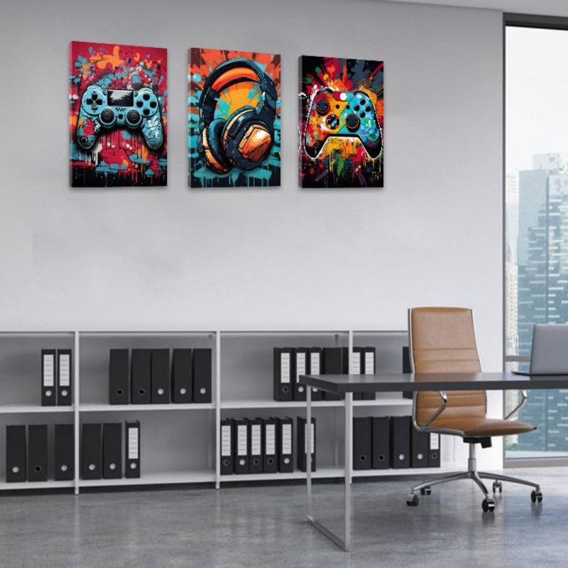 3 Piece No Frame Print on Canvas
