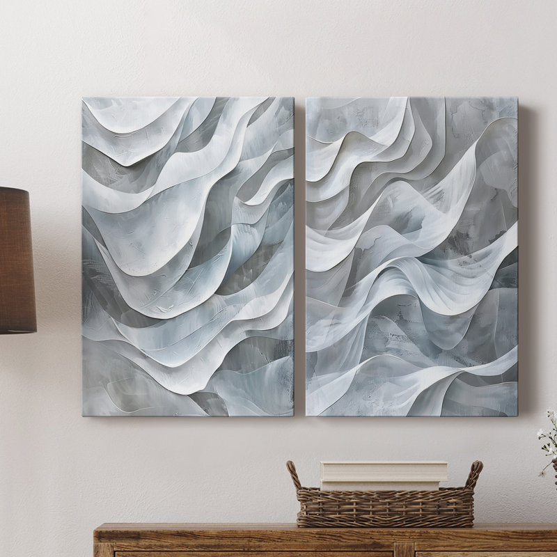 ABSTRACT Series CDLIV - Toile tendue avec châssis de qualité supérieure - Prêt à être accroché, H 36 po x l 48 po
