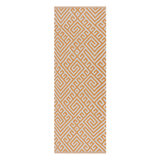 Geometric Area Rug in Orange/Ivory