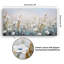 Art mural 15 x 30 sur toile floral avec fleurs sauvages blanches avec accents peints à la main - papier peint - vert, beige et bleu - art mural moderne-1364300939