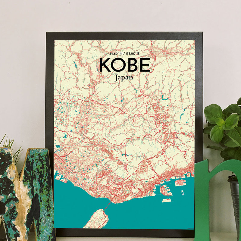 Kobe - No Frame Print, 70.8 cm H x 40.6 cm W x 0.1 cm D