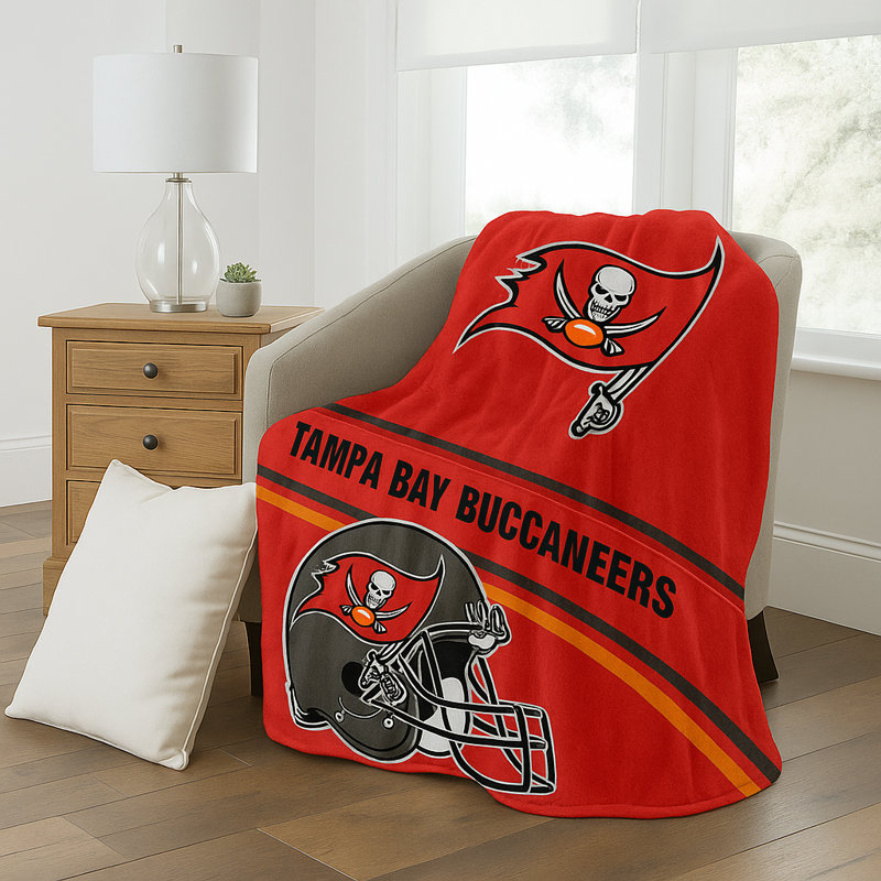 Couvertures moelleuses NFL, 60 po x 80 po, super douces et chaudes - toutes les équipes, Buccaneers de Tampa Bay