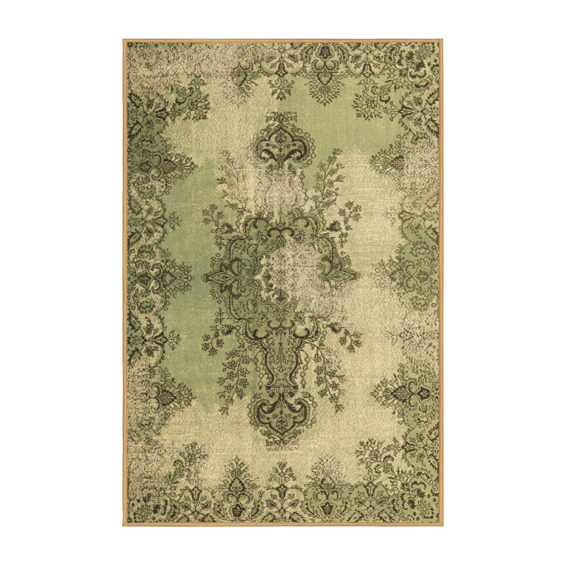 Ekong Performance Oriental Indoor Rug, Rectangle 6' x 9'