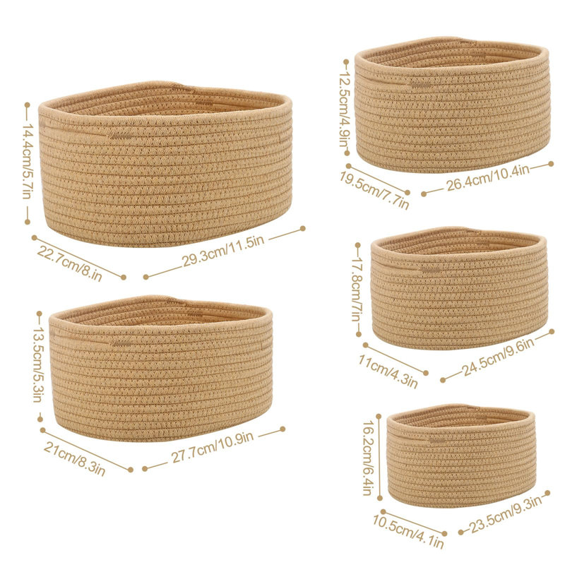 Beachcrest Home Citlali Wool / Felt Decorative Bin, Brown