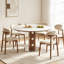 Table de salle à manger extensible ronde 47,2 "pour 4 à 6 personnes