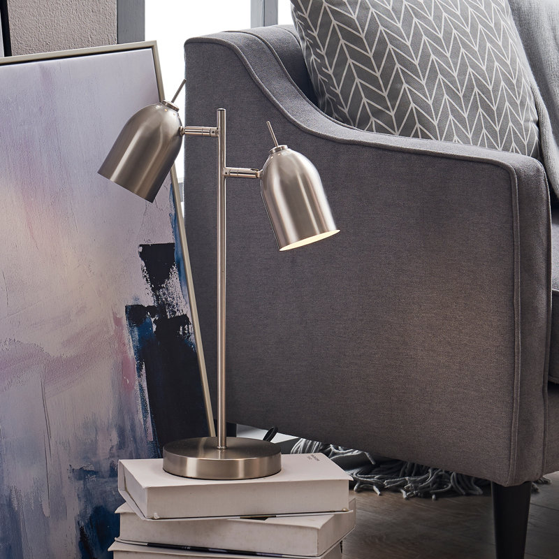 Saxis Metal Desk Lamp, Chrome