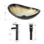 Lavabo de salle de bain en verre teinté 21 "-107519604