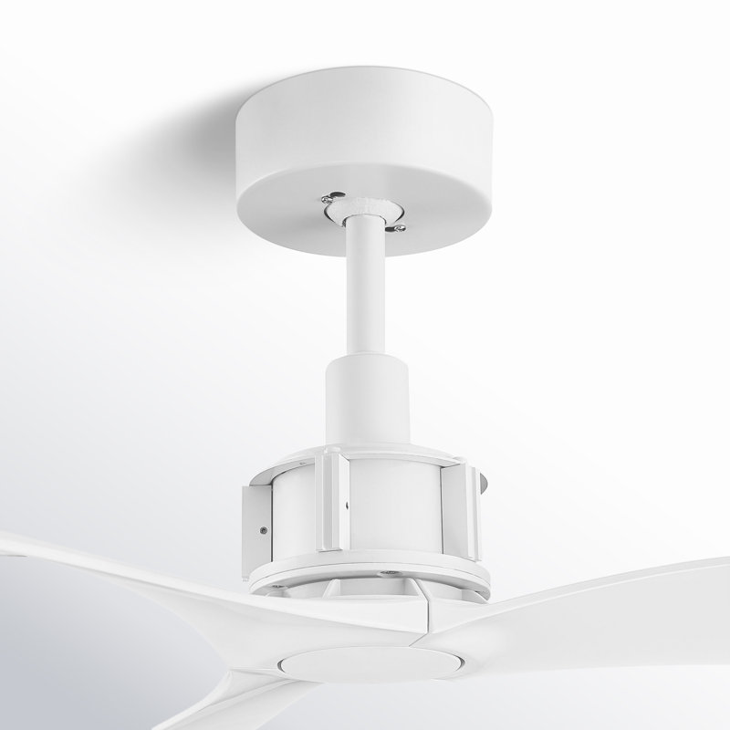 52" Zelda 3 - Blade Standard Ceiling Fan with Remote Control, White