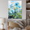 «Blue Morning Glory», art mural Dewy Blooms II