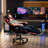 Ergonomic Office Chair With 120° Recline & Extending Footrest Medium-Firm Faux Leather Computer Desk Chair With Lumbar Support & Linkage Armrest-810591168