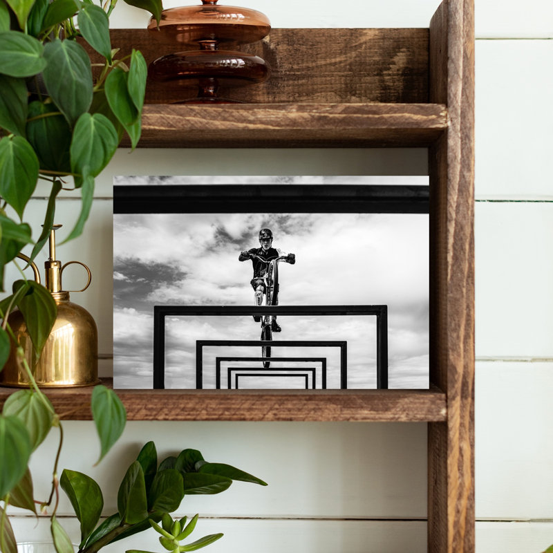 «Vélo Procès», défi, paysage contemporain abstrait, impression d'art mural, 12" H x 18" W