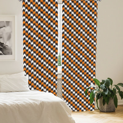 Halloween Semi-Sheer Rod Pocket Curtain Panels