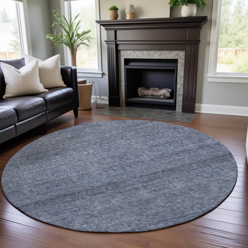 Premium Machine Washable Gurubaksh AMF1163 Modern Rug, Round 8'