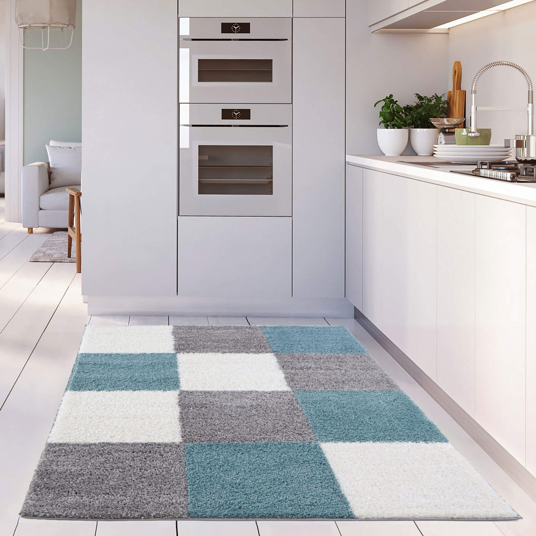The Rugs Blue Myshaggy Geometric Duck Egg Rug - 120X170 Cm - Image 2