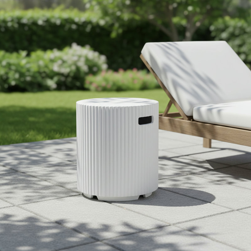 Support pour réservoir de propane Montero Modern Minimalist MgO, Blanc
