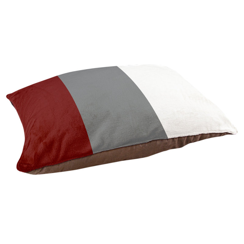 Coussin Milwaukee, Moyen (l 28 po x P 18 po x H 6 po), Marron / milieu gris foncé