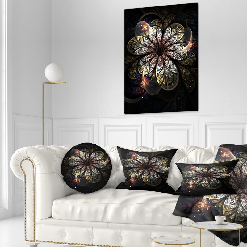 Coussin lombaire à fleur arrondie floral