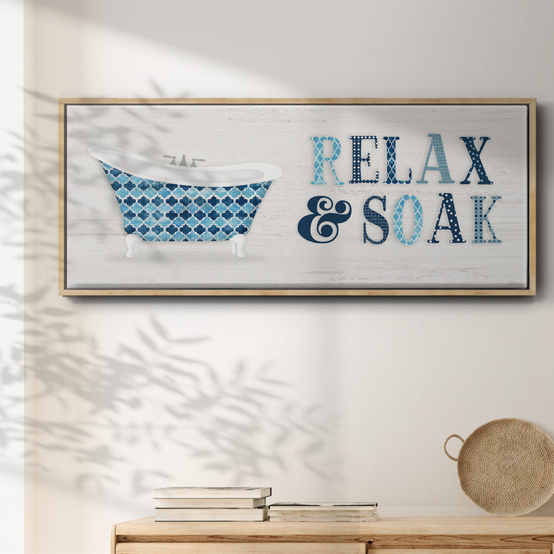 Relax and Soak - Toile encadrée, H 8 po x l 20 po