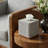 Burnished Fabric & Leather Tissue Box Cover