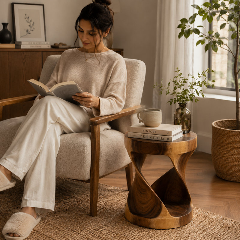 Burruss Solid Wood End Table