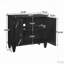 Buffet rétro 33,6 "en bois avec rangement-1707100693