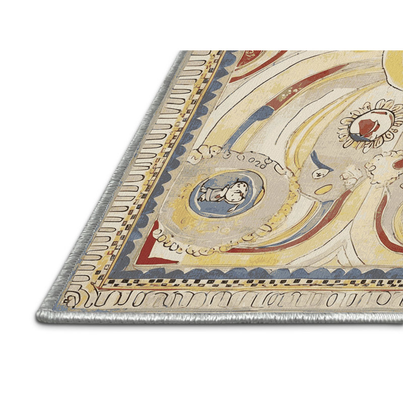 Tapis à rayures Flashy, Carré 6 pi