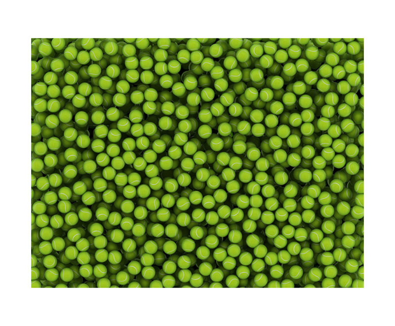 Tennis Balls Wallpaper Mural, 300 cm x 231 cm