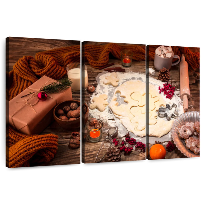 Senne Baking Gingerbread Men, 24" H x 38" W