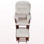 Fauteuil coulissant avec repose-pieds en microfibre beige-1180267134-1180267133