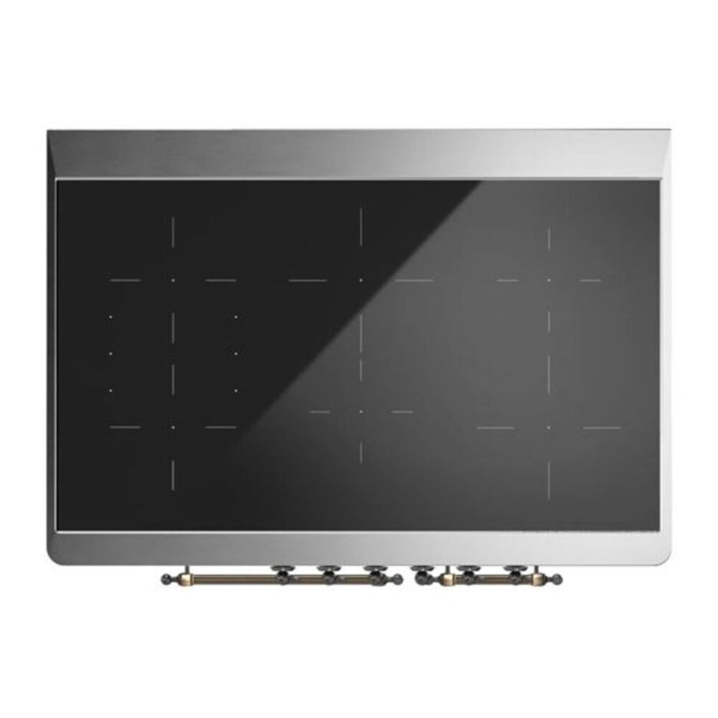 Majestic II 40" Freestanding Induction Range, Glossy Black/Bronze