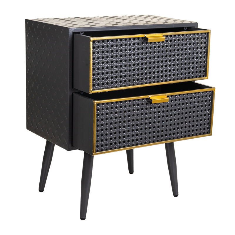 Willcox 50cm W Iron Bedside Table